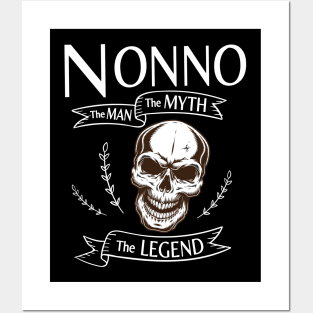 Nonno The Man The Myth The Legend Happy Father Halloween Day Skeleton Lover Fans Posters and Art